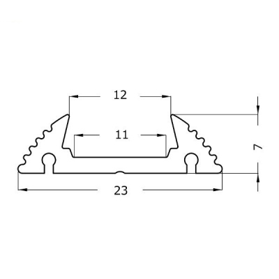 Profil aluminiowy MICRO 2m mleczny