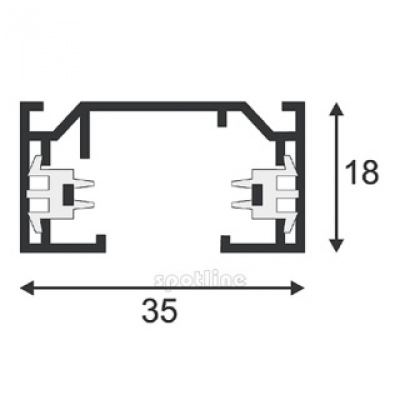 Szyna 1-f Szyna Nawierzchniowa, Czarna, 1m