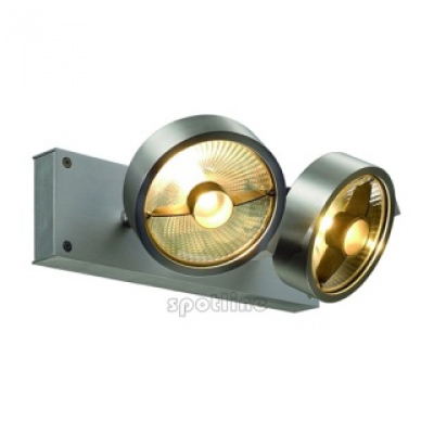 Kalu 2 Qpar Sufitowa, Alu Szczotkowane. Es111, Max. 2x75w