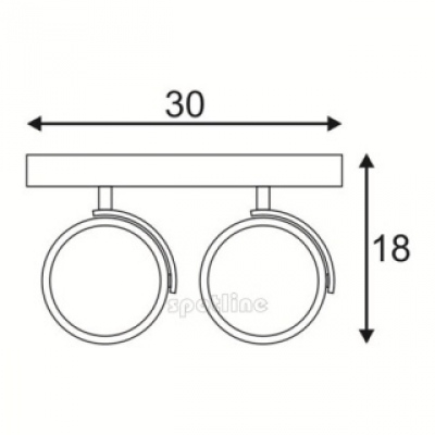 Kalu 2 Qpar Sufitowa, Biały Mat. Es111, Max. 2x75w