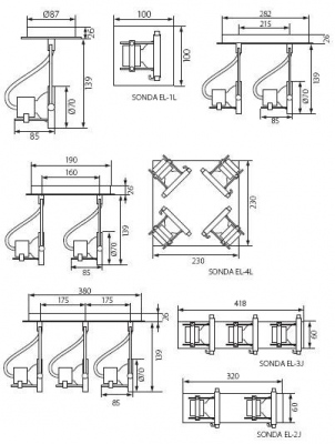 Oprawa ścienno-sufitowa SONDA EL-2J
