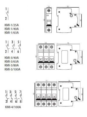 Rozłącznik izolacyjny KMI-1/25A