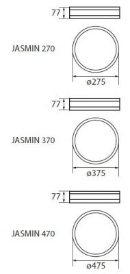 Plafoniera JASMIN 370-W/M