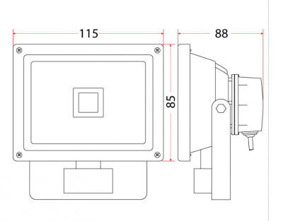Oprawa Naświetlacz Oh-10cz  Led 1x10 Czujnik