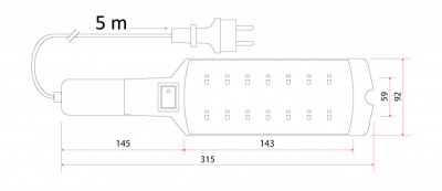 Oprawa Przenośna Led-02p/5m