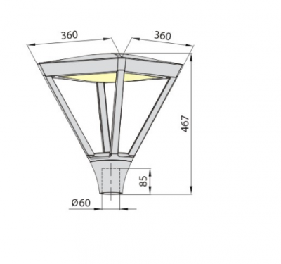 Oprawa parkowa 10, 60W