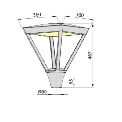Oprawa parkowa 10, 45W