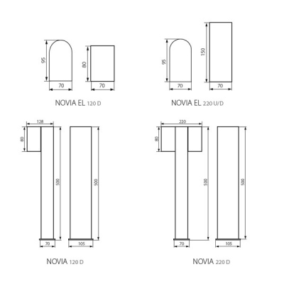 Oprawa ogrodowa Novia El 220 U/D