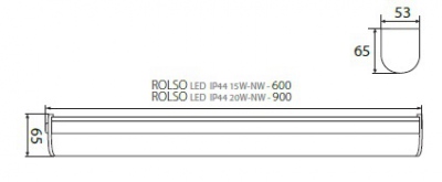 Oprawa ścienna Rolso LED Ip44 15w-Nw
