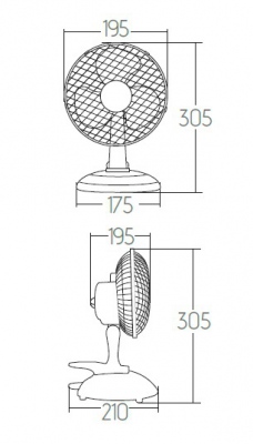 Wentylator biurkowy Veneto-15gr