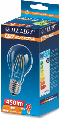 Led Filament Klasyczna A60 Cl 230v 4w E27