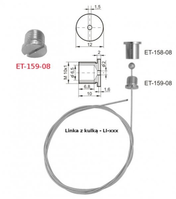 KOREK M10x1 DLA LINEK Z KULK (komplet 100szt.)