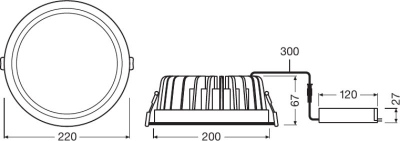 Downlight Led 35w/3000k 230v Ip20