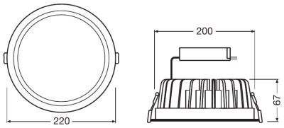Downlight Led 35w/6500k 230v Ip20
