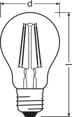 Led Retrofit Dim Cl A 60 7w/827 E27 Fil ściemnialny