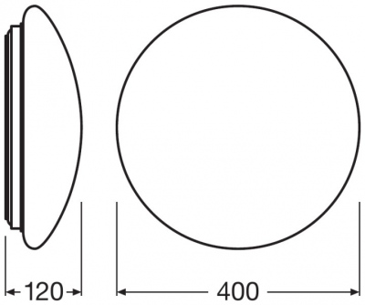 Oprawa Surface-c Led 400 24w/4000k Ip44 Sensor