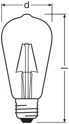 Vintage 1906 Led  Edison 60 Fil Gold