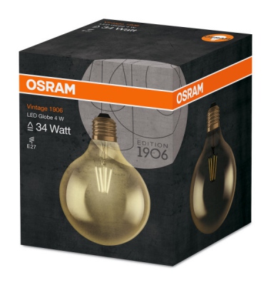 Vintage 1906 Led  Globe 35 Fil Gold
