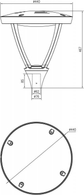 Lampa masztowa Mars MLS-LB-22A głowica