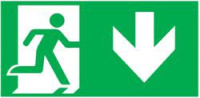 Piktogram Wyjście W Dół Do Orion - Or5 (300X100Mm) / 39977