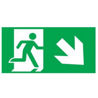 Piktogram Schody / Wyjście W Prawo W Dół Do Orion - Or1 (300X100Mm) / 39980