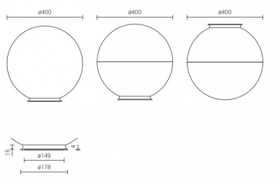 Klosz Kula biała 400 PMMA k-180
