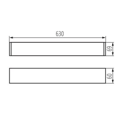 ALIN 4LED 1X60-W-NT