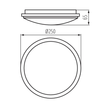 Plafoniera LED Orte LED 18W-NW-O