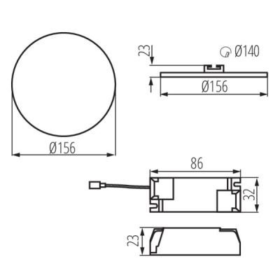 Oprawa downlight Arel LED DO 14W-WW