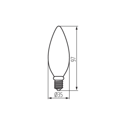 Źródło światła LED XLED C35E14 2,5W-WW