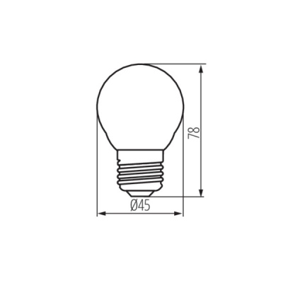 Źródło światła LED XLED G45 E27 4,5W-WW