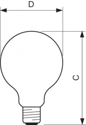 CLA LEDBulb D 8-60W G93 E27 827 CL