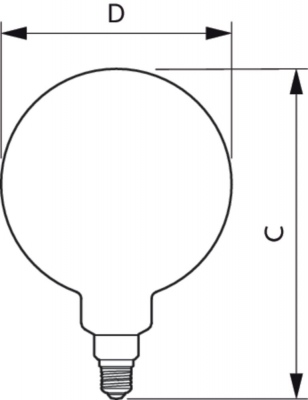 CLA LEDBulb D 8-50W G120 E27 822 GOLD