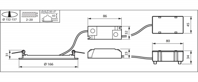 DN145B LED10S/840 PSU II WH