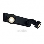 Puri 2 Sufitowa, Czarny Mat, Gu10, Max. 2x50w, + Pierścień Dekoracyjny