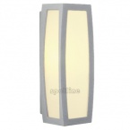 Meridian Box Lampa ścienna Srebrnoszary E27 20w Z Czujnikiem Ruchu