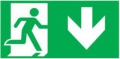 Piktogram Wyjście W Dół Do Orion - Or5 (300X100Mm) / 39977
